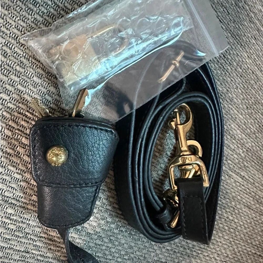 D&G Brown and Black Fur Satchel with Gold Hardware